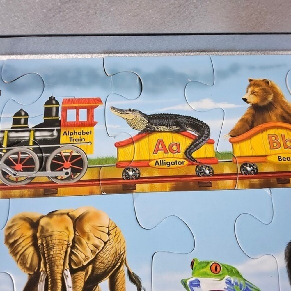 Melissa & Doug Alphabet Train Floor Puzzle 27-28 Pieces ABC Learning Toy - Picture 13 of 13